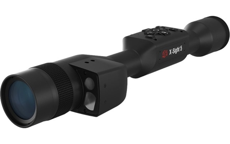 ATN Corp X-Sight 5, Day/Night Hunting Rifle Scope, 3-15X, Matte Finish, Black, 30mm Tube, Multi Reticle, Integrated Laser Range Finder DGWSXS3155LRF