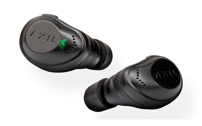 AXIL XCOR R, Bluetooth Tactical Earbuds, Includes Charging Case, USB-C Charging Cable, Matte Finish, Black XCOR-R