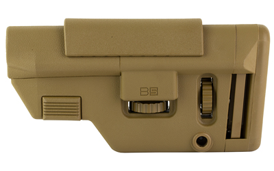 B5 Systems Collapsible Precision Stock, Coyote Brown, Long Length Cheek Riser CPS-1414