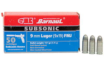 BARNAUL 9MM 151GR SUB FMJ 50/500