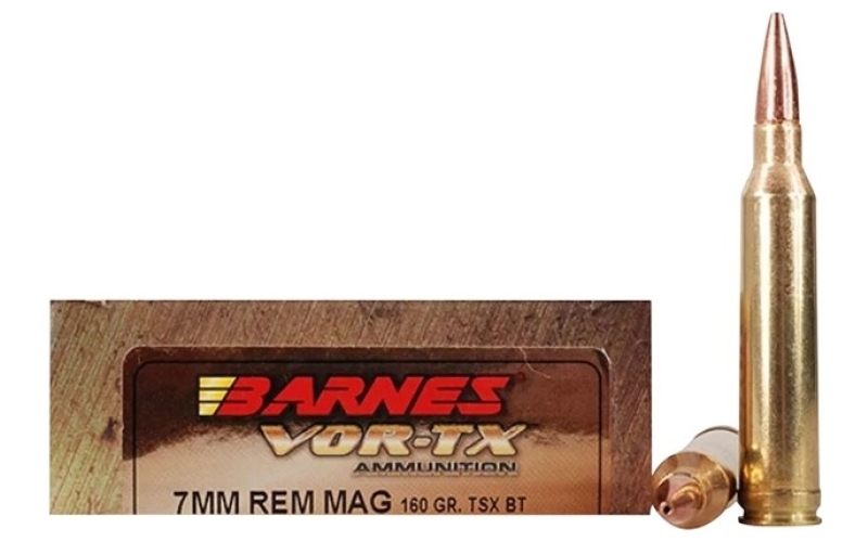 Barnes 7mm remington magnum 160gr tsx x bt 20/box