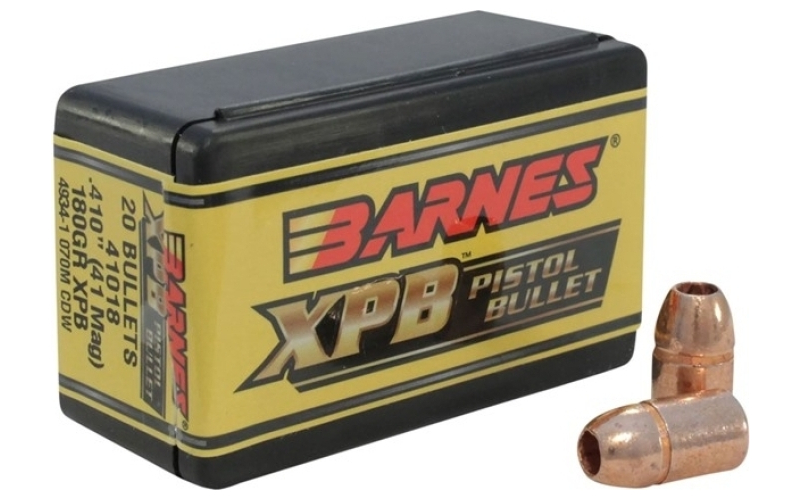 Barnes 41 magnum (0.410'') 180gr flat base 20/box