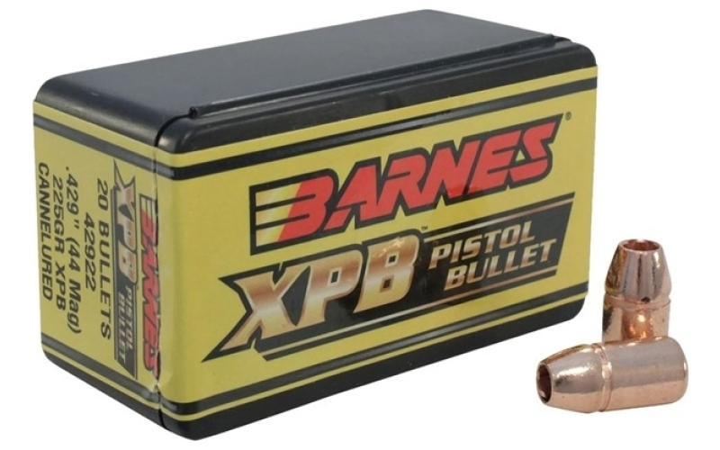 Barnes 44 caliber (0.429'') 225gr flat base 20/box