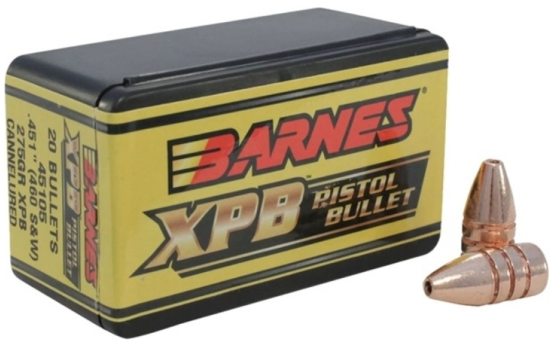 Barnes 460 s&w (0.451'') 275gr flat base 20/box