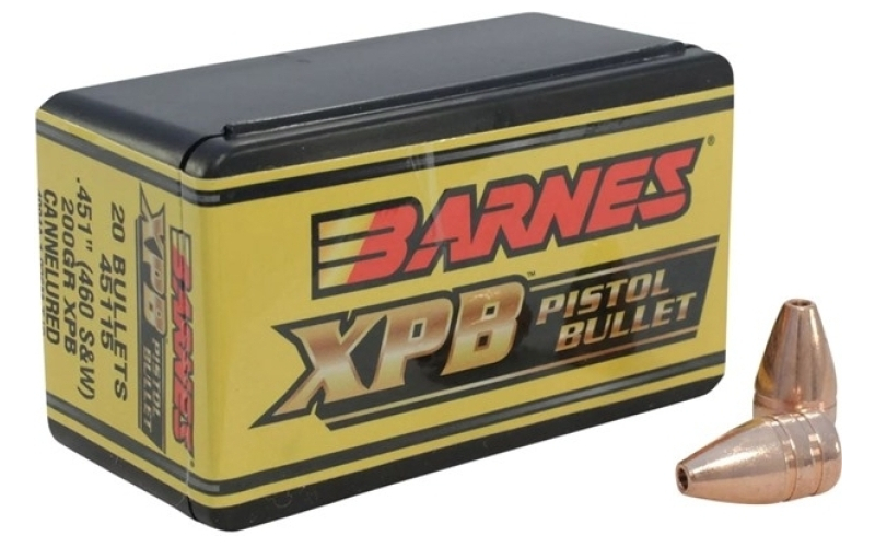 Barnes 460 s&w (0.451'') 200gr flat base 20/box