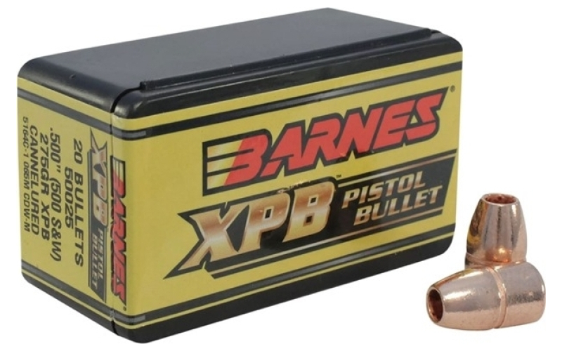 Barnes 500 s&w (0.500'') 275gr flat base 20/box