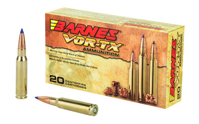 Barnes VOR-TX, 308 Winches er, 150Gr, Lead Free, Tipped Triple Shock X, Boat Tail, 20 Round Box, California Certified Nonlead Ammunition 21540