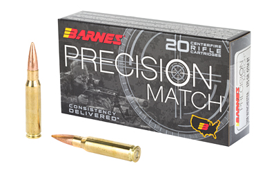 Barnes Precision Match, 308 Winchester, 175 Grain, Open Tip Match Boat Tail, 20 Round Box 30818