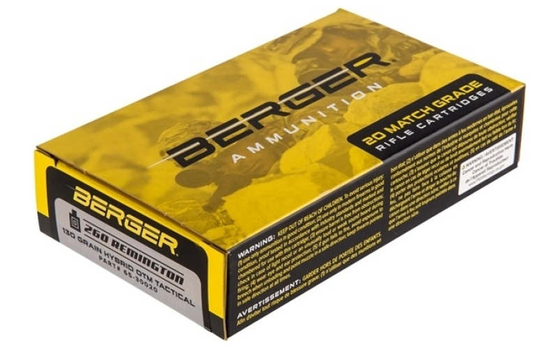 Berger Bullets 260 remington 130gr hybrid otm 20/box