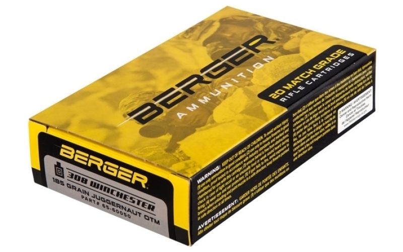 Berger Bullets 308 winchester 185gr juggernaut otm 20/box