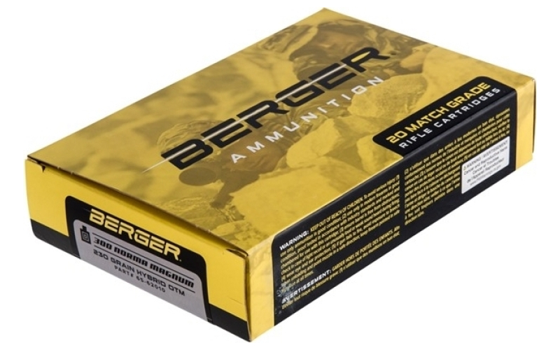 Berger Bullets 300 norma magnum 230gr hybrid otm 20/box