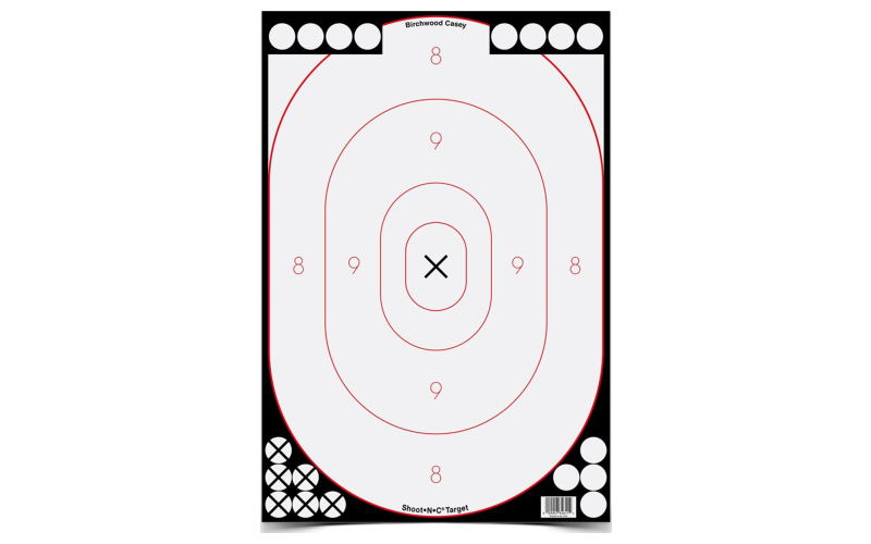 Birchwood Casey Shoot-N-C, Silhouette Target, 12"x18", 5 Targets BC-34615