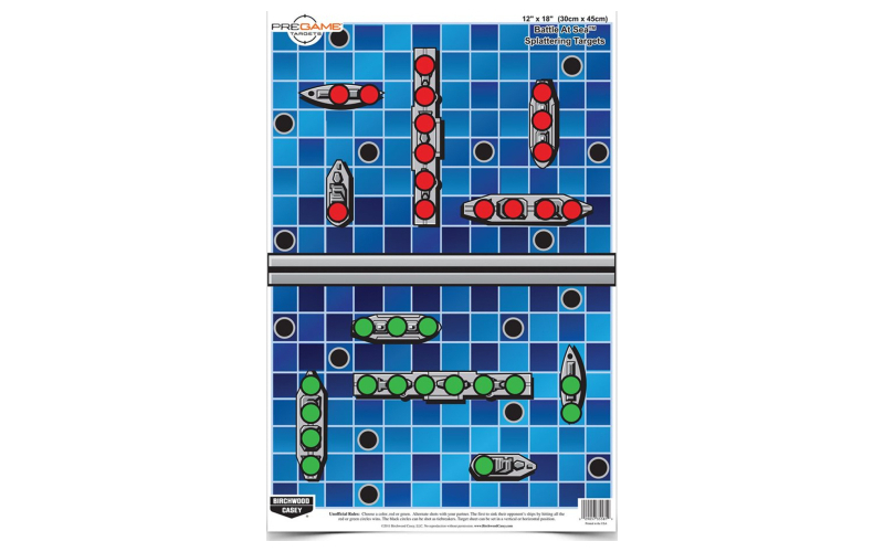 Birchwood Casey Pregame Target, Battle at Sea, 12x18, 8 Targets BC-35560