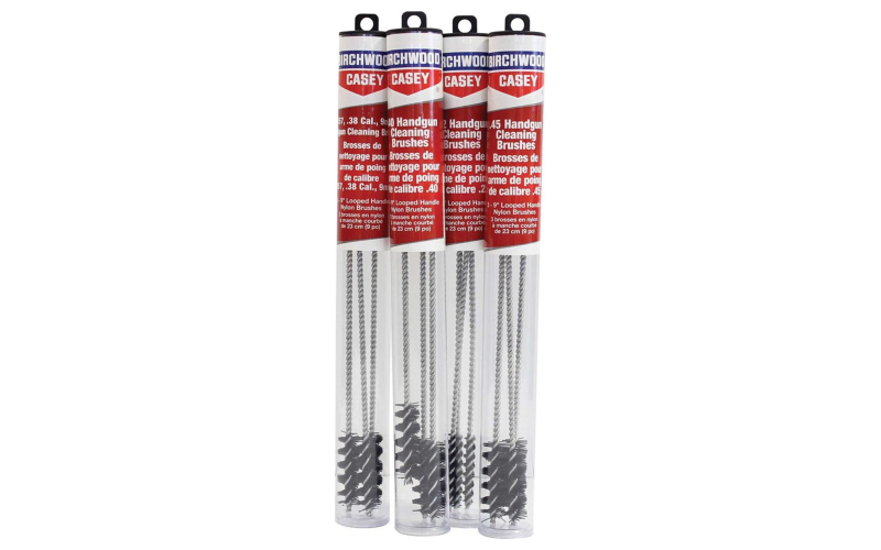 Birchwood Casey Looped Handle 9" Nylon Pistol Brushes, Fits 38/357/9MM, 3 Pack BC-41210