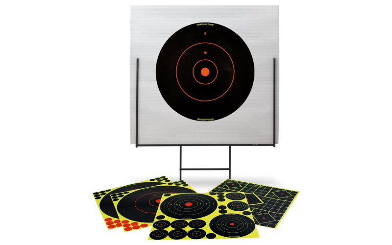 Birchwood Casey Portable Shooting Range and Backboard, 13 Shoot-N-C Targets, 58 1" Pasters BC-46101