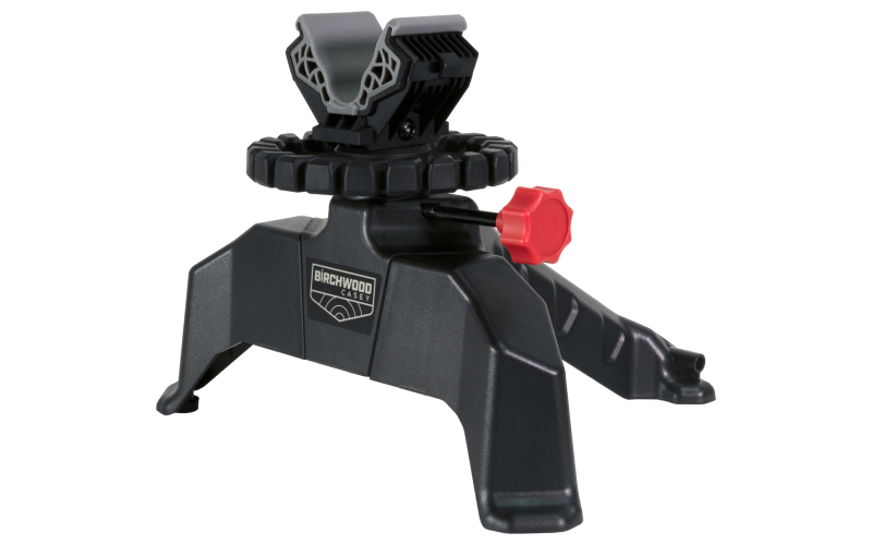 Birchwood Casey Tango Shooting Rest, Padded Front and Rear, Adjustable Elevation, Can Be Used With Most Handguns, Black/Red BC-FMSR