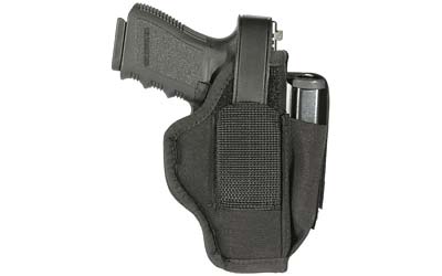 BLACKHAWK Multi-Use Belt Holster, Fits 4.5"-5" Large Autos with Magazine Pouch, Ambidextrous, Black 40AM03BK