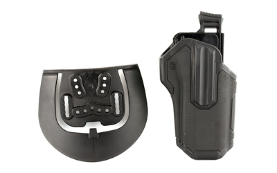 BLACKHAWK Omnivore L2 Multi-Fit Holster, Fits More Than 150 Styles of Semi-Automatic Handguns with Accessory Rail, Thumb Activated Active Retention Mechanism, Level 2 Retention, Right Hand, Black 419000BBR