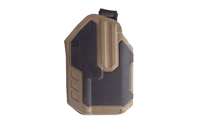 BLACKHAWK Omnivore Surefire X300A Multi-Fit Holster, Surefire X300A, Belt Holster, Right Hand, Black/Tan, Fits More Than 150 Styles of Semi-Automatic Handguns with Accessory Rail, Hard, Thumb Activated Retention Mechanism 419001BCR