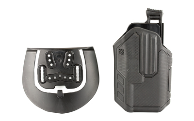 BLACKHAWK Omnivore L2 Multi-Fit Holster, Fits More Than 150 Styles of Semi-Automatic Handguns with Streamlight TLR 1 & 2, Thumb Activated Retention Mechanism, Level 2 Retention, Right Hand, Black 419002BBR