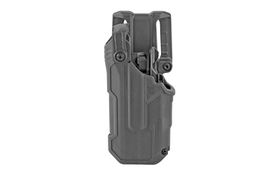 BLACKHAWK T-Series L3D, Duty Holster, Left Hand, Black Finish, Fits Glock 17/22/31 With TLR7, Includes Jacket Slot Belt Loop 44N700BKL