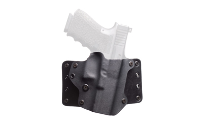 BlackPoint Tactical Leather Wing OWB, Outside Waistband Holster, Fits Sig P365 X-Macro, Right Hand, Leather & Kydex Construction, Black 151955