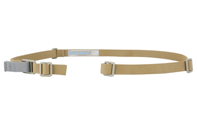 Blue Force Gear Vickers ONE Sling, 2 Point Combat Sling, 54" with Adjuster Tightened, Coyote, 1" Webbing, Attached with TriGlide, Hardware Not Included VCAS-100-OA-CB