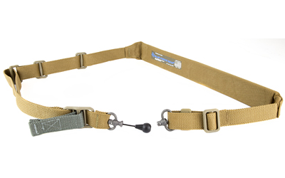 Blue Force Gear Vickers 221 Sling, Padded, 2-To-1 Point Sling, Coyote Brown, RED Swivel, Molded Acetal Adjuster VCAS-2TO1-RED-200-AA-CB
