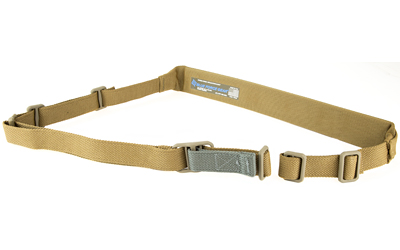 Blue Force Gear Vickers Sling, Padded, 2-Point Combat Sling, Coyote Brown, Molded Acetal Adjuster, No Quick Release, Attached with TriGlide instead of Loop Lock VCAS-200-OA-CB