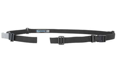 Blue Force Gear Vickers, 2-Point Combat Sling, Push Button Swivels, 54" with Adjuster Tightened, Black, 1.00" Webbing VCAS-PB-125-AA-BK