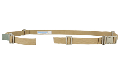 Blue Force Gear Vickers, 2 Point Combat Sling, Push Button Swivels, 54" with Adjuster Tightened, Coyote, 1.00" Webbing VCAS-PB-125-AA-CB