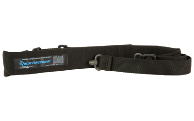 Blue Force Gear Vickers, Padded 2-Point Combat Sling, Push Button Swivels, 54" with Adjuster Tightened, Black, 1.00" Webbing VCAS-PB-200-AA-BK