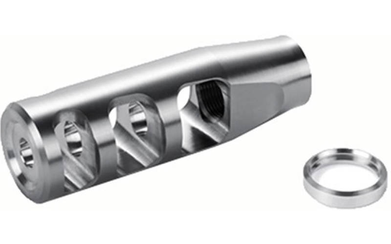 Bore Tech Jp 3-port compensator 22 caliber 1/2-28 steel silver