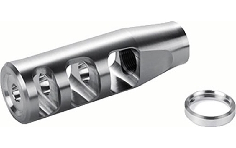 Bore Tech Jp 3-port compensator 30 caliber 5/8-24 steel silver