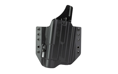 Bravo Concealment BCA Light Bearing, OWB Concealment Holster, 1.5" Belt Loops, Fits S&W M&P 9/40 Full Size w/Streamlight TLR-1, Right Hand, Black, Polymer BC30-1007