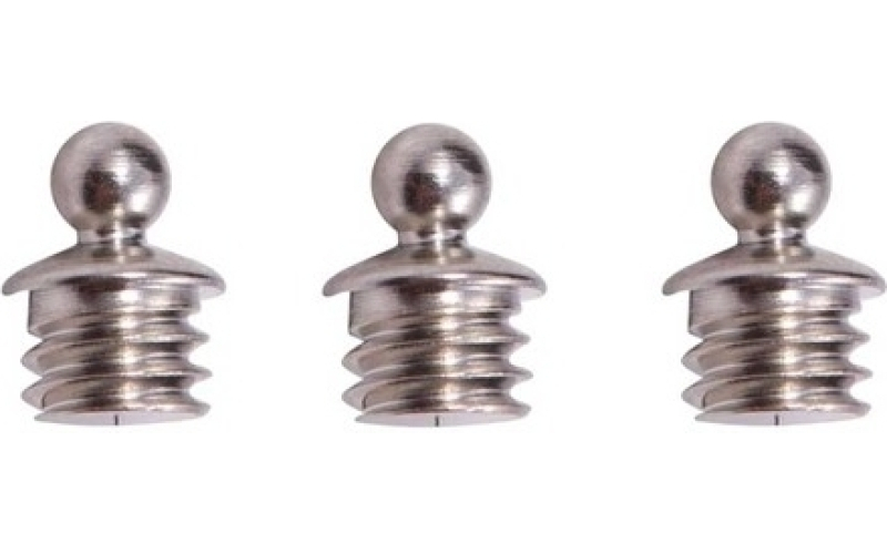Bradley Gunsight Brass skirted bead, 1/16'' 3-56 tpi, bright silver, 3-pak