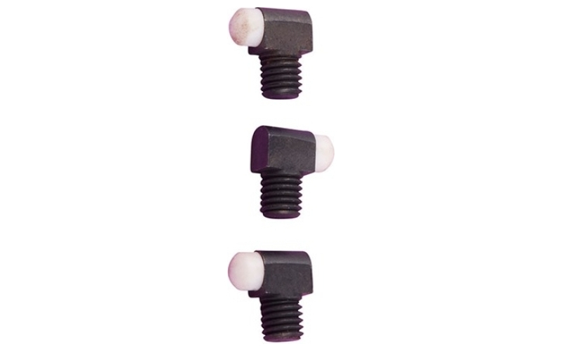 Bradley Gunsight Std bead, 1/8'' 6-48 tpi, 9/64'' shank, white, 3-pak