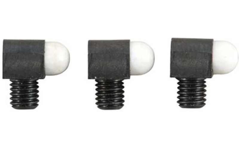 Bradley Gunsight Std bead, 5/32'' 6-48 tpi, 7/64'' shank, white, 3-pak