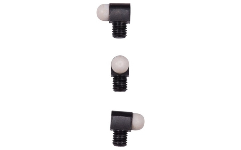 Bradley Gunsight Std bead, 5/32'' 6-48 tpi, 9/64'' shank, white, 3-pak