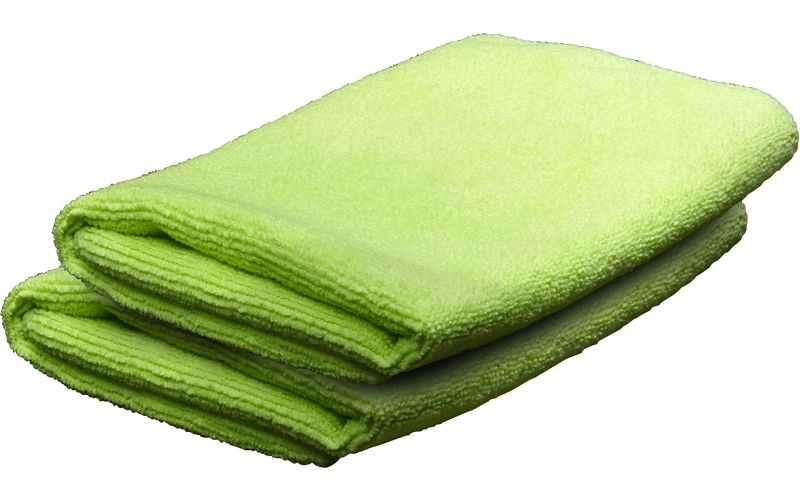 Breakthrough Clean Technologies Green Microfiber Towel Cloth, 14" X 14" BT-MFT-2PK