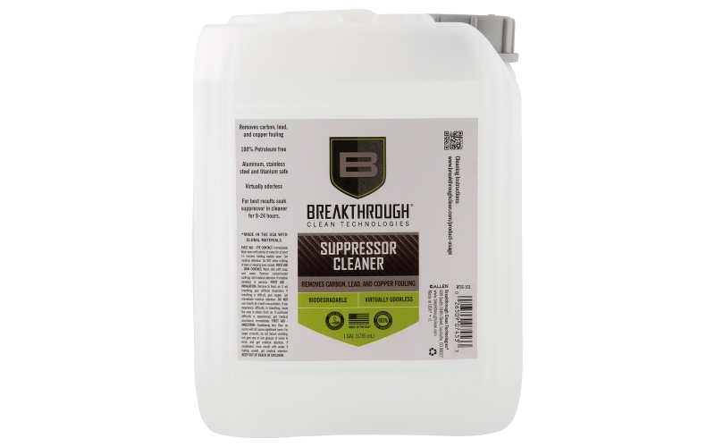 Breakthrough Clean Technologies Suppressor Cleaner, Solvent, 1 Gallon Jug BTSC-1GL