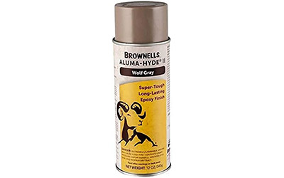 Brownells Aluma-Hyde II, 12 oz. Matte Wolf Gray aerosol,  083-002-618WB, mfr part: 1A29SR90618