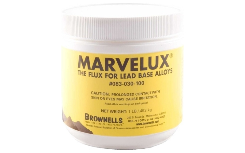 Brownells Marvelux~ bullet casting flux 1lb 12 pack carton