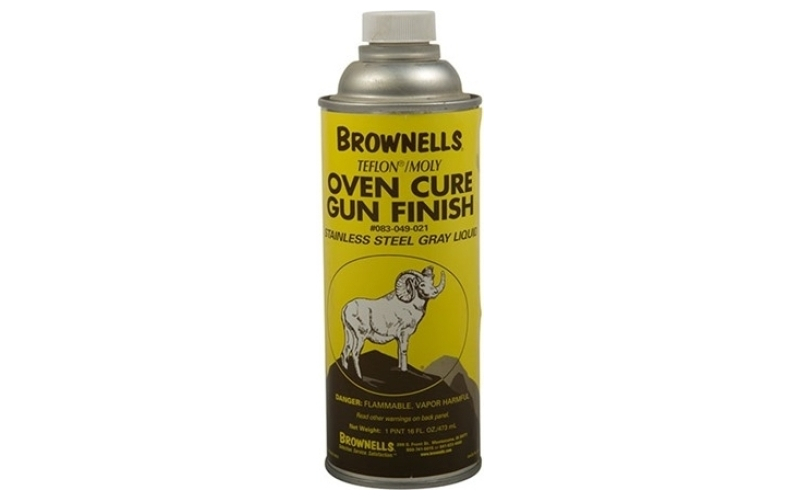 Brownells 16 oz. stainless steel gray liquid gun finish
