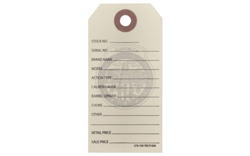 Brownells Manilla gun price tags 100 pack