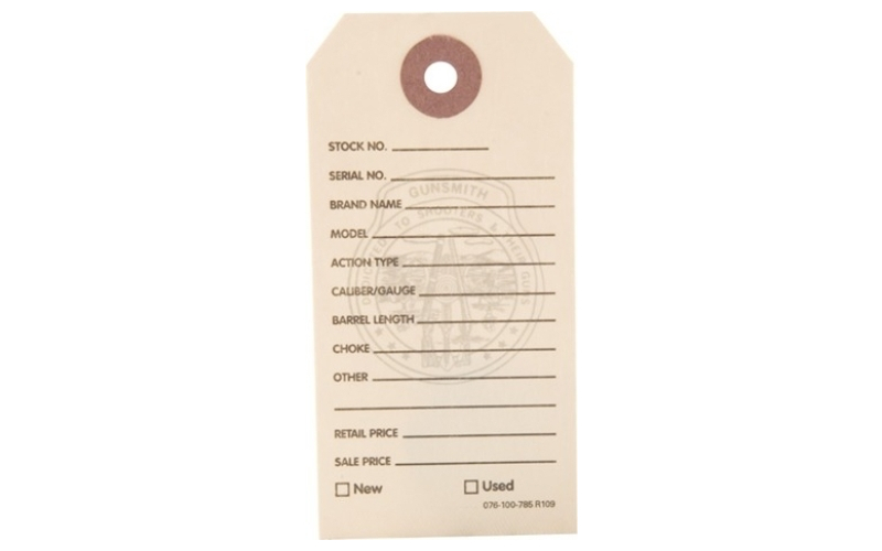 Brownells Manilla gun price tags 500 pack