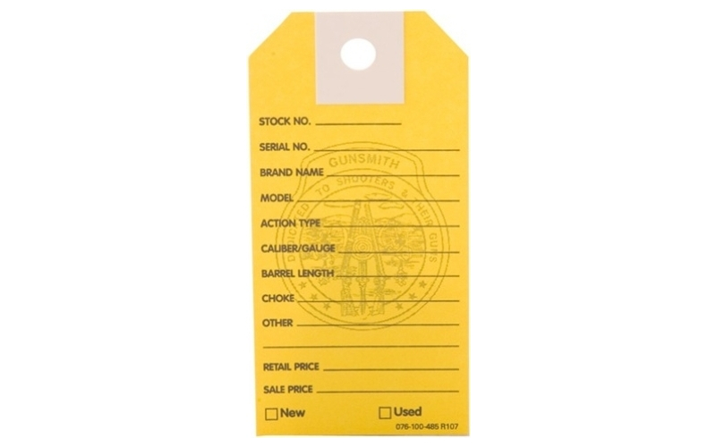 Brownells Yellow gun price tags 1,000 pack