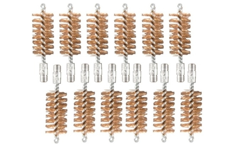 Brownells 12 gauge double-tuff bronze shotgun brush 12 pack