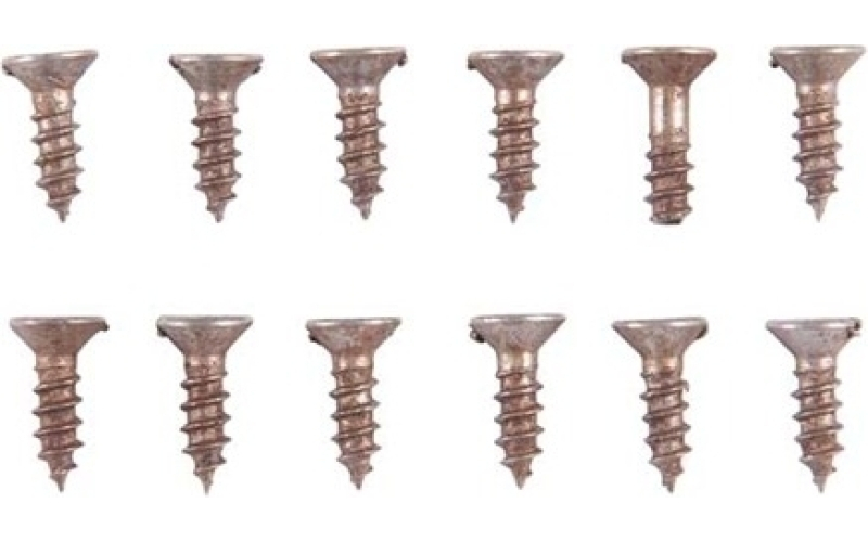 Brownells 4x3/8'' steel flat head wood screws blued 12 pack