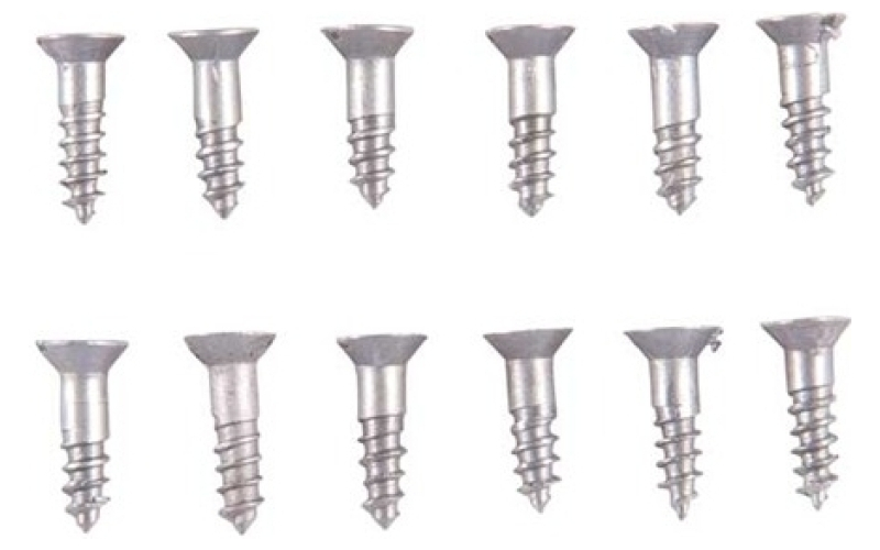 Brownells 3x3/8'' steel flat head wood screws blued 12 pack
